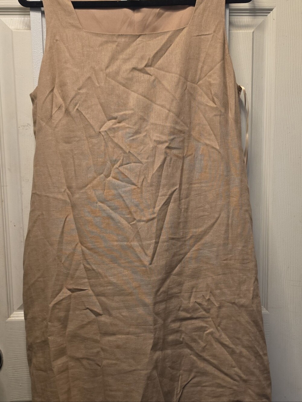 Bar III Sleeveless Shift Dress in Light Tan